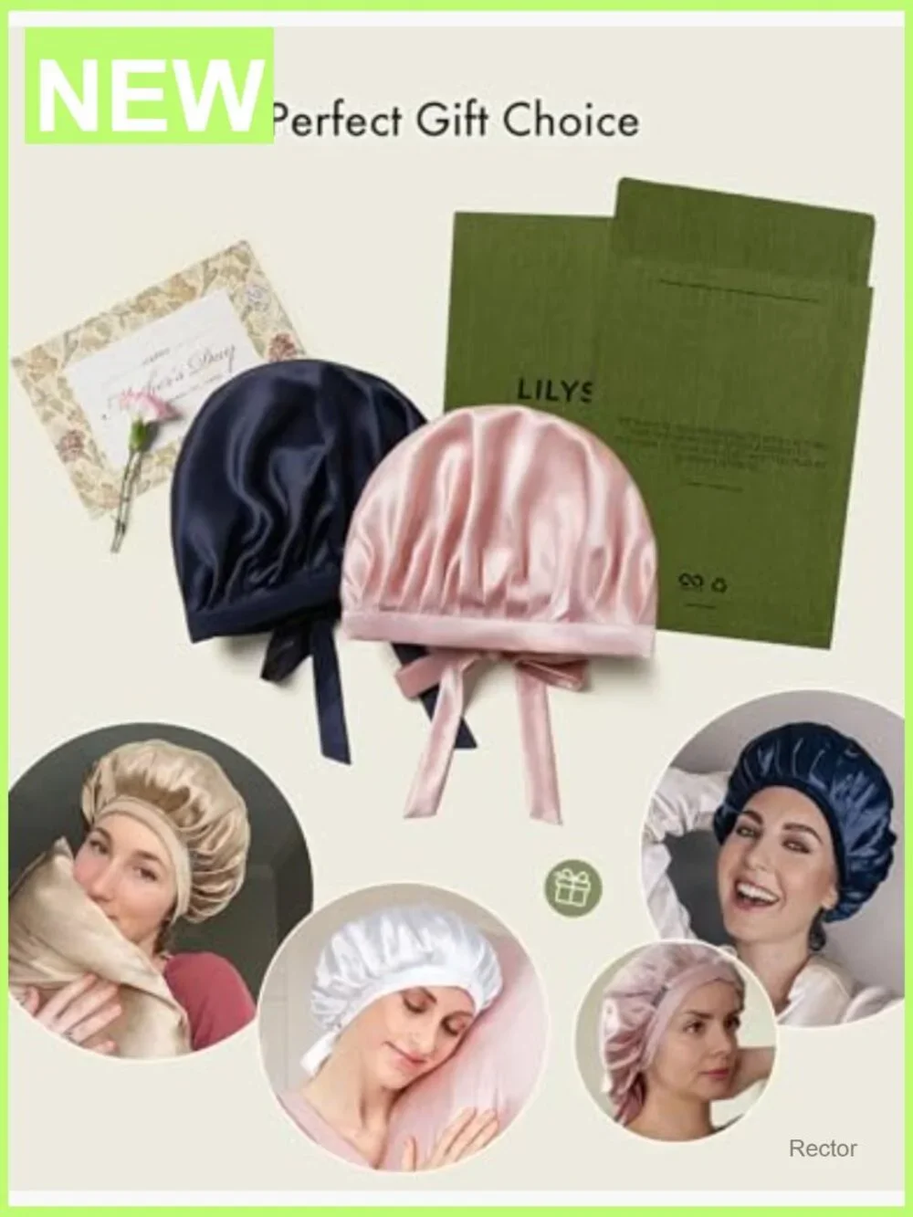 100% Mulberry Silk Night Sleep Cap Adjustable Hair Wrap